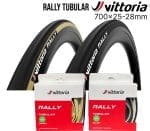Vỏ/lốp không ruột, vỏ dán, tubular, cho xe đạp hiệu Vittoria Rally size 700x25-28