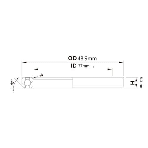 (HS-054) 48.9x37x6.5mm, 36°/45° Bạc đạn chén cổ TRIPEAK Headset Steel Bearing - Ảnh 7