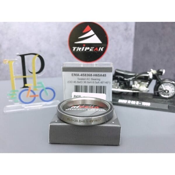 (HS-027) 46.9x37x7mm, 45°/45° Bạc đạn chén cổ TRIPEAK Headset Steel Bearing - Ảnh 2