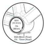 Trục giữa TRIPEAK BB BSA 68mm cho giò Shimano 24mm, bạc đạn Ceramic Bearing/Steel Bearing - Ảnh 5