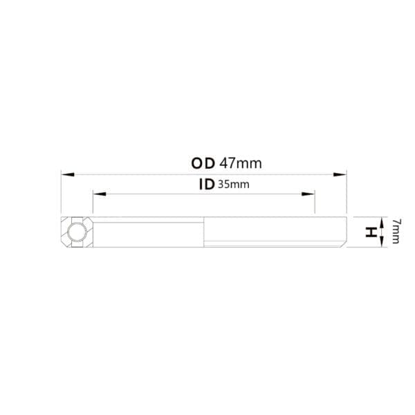 (HS-029) 47x35x7mm, 36°/45° Bạc đạn chén cổ TRIPEAK Headset Steel Bearing - Ảnh 8