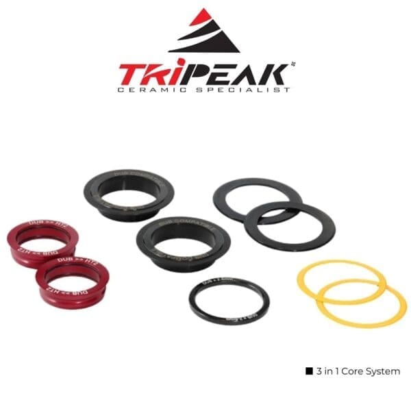 (BB4Y-012) Trục giữa BB TRIPEAK BB386 cho hệ 3 giò 3in1, bạc đạn ceramic Coated Hybrid Bearing - Ảnh 6