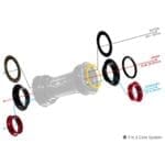 Trục giữa BB TRIPEAK BB86 trục hệ 3 giò 3in1, bạc đạn Ceramic Bearing/Steel Bearing - Ảnh 2