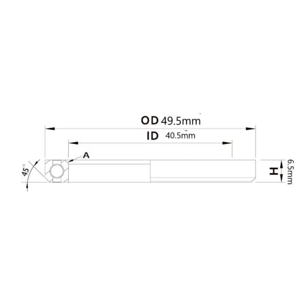 (HS-035) 49.5x40.5x7mm, 45°/45° Bạc đạn chén cổ TRIPEAK Headset Steel Bearing - Ảnh 7