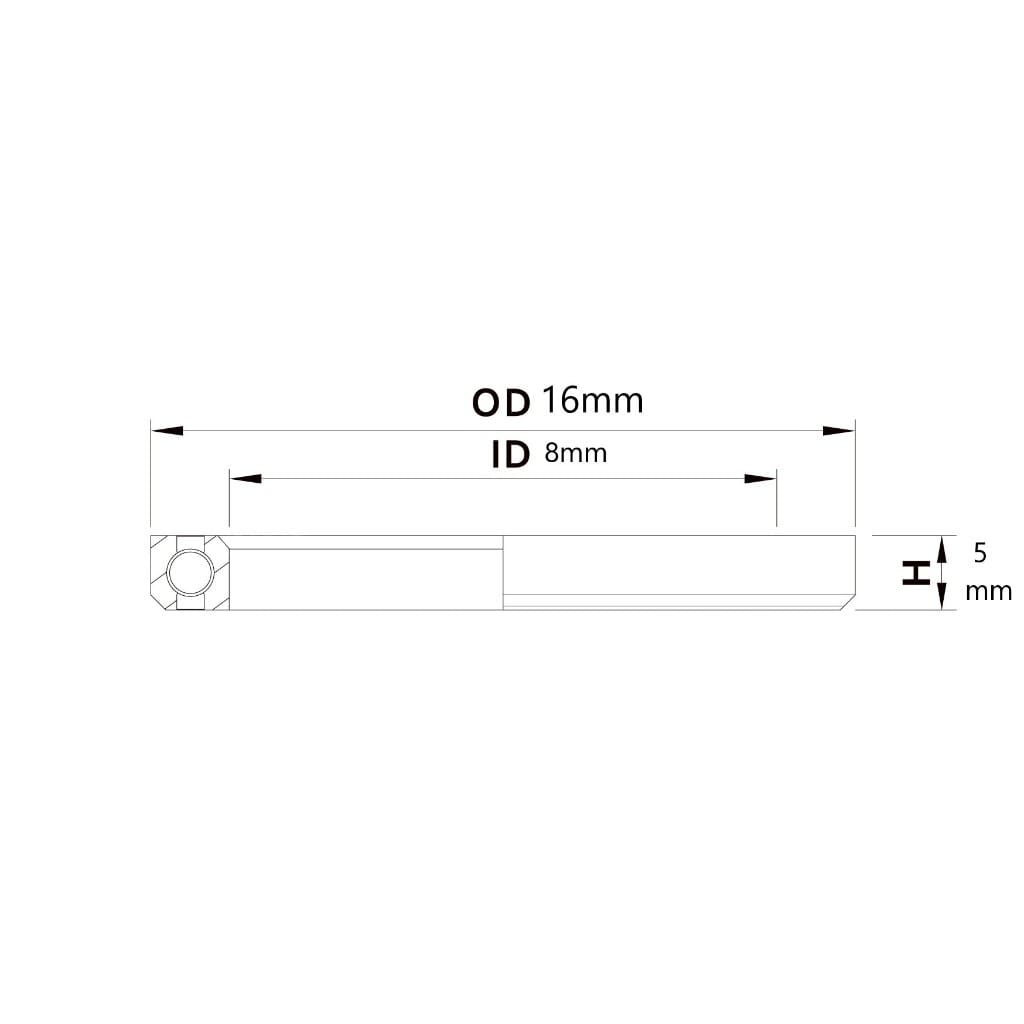 kiotviet_91e034560f7082049dc8fc4fa154260e #688 ( 8 x 16 x 5 mm) Bạc đạn bánh xe - Ảnh 3