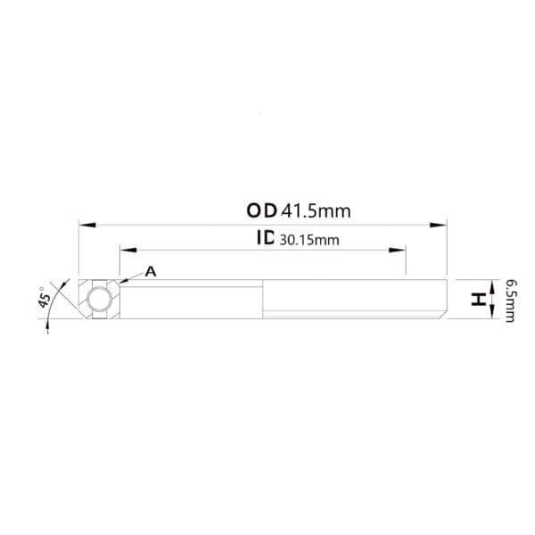 (HS-009) 41.5x30.15x6.5mm, 36°/45° Bạc đạn chén cổ TRIPEAK Headset Steel Bearing - Ảnh 5