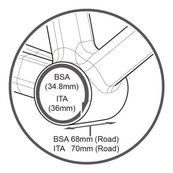 (BBV-024) Trục giữa BB TRIPEAK BSA 68mm Twistfit cho giò Sram DUB, bạc đạn Ceramic Bearing - Ảnh 2