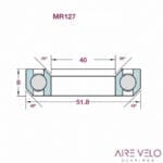 Bộ chén cổ xe đạp FSA No.55R (gồm bạc đạn MR127 x2 + spacer + Compressor TH-894-1) - Ảnh 7