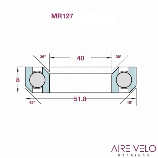 Bộ chén cổ xe đạp FSA No.55R (gồm bạc đạn MR127 x2 + spacer + Compressor TH-894-1) - Ảnh 7
