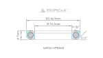 (HS-081) 46.9x34.1x7mm, 45°/45° Tripeak Bạc đạn chén cổ Headset Bearing - Ảnh 7