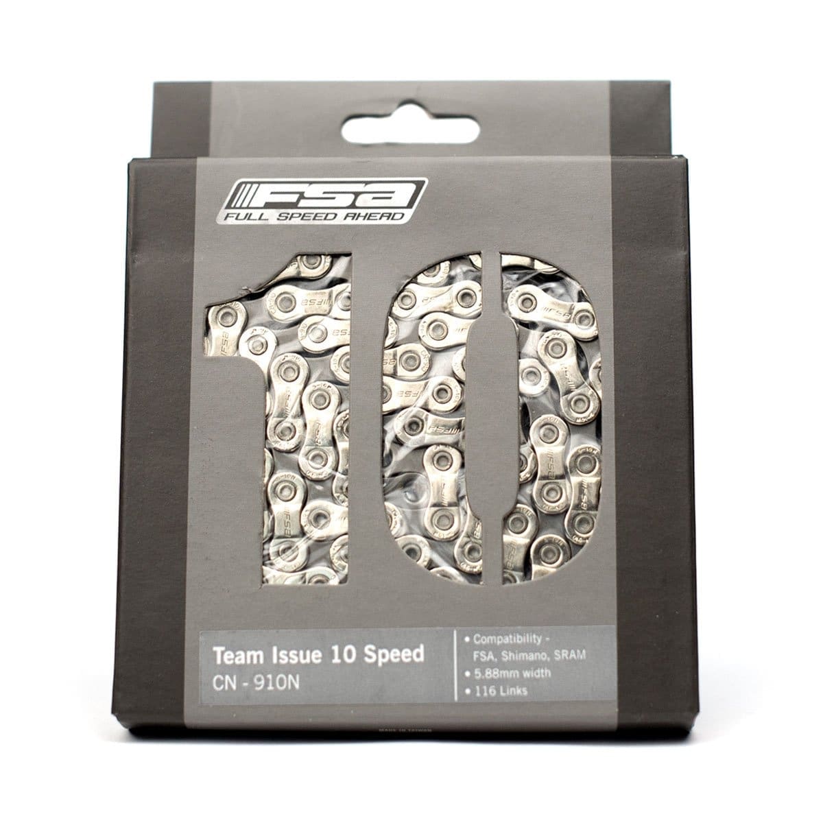 5c5fe51c38d211eda2aaac1f6b67576f_2d564a57bc9011eda2aaac1f6b67576f Sên xe đạp FSA Team Issue 10speed - 116 links 10 speed w/Silver roller w/1 driv elink connector,CN-910N - Ảnh 1