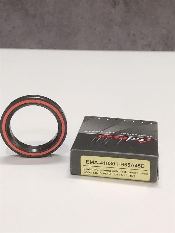 Bạc đạn chén cổ Tripeak Headset Bearing, bạc đạn steel, phủ lớp oxide coating đen (OD:41.8xID:30.1xH:6.5 xA:45°/45°) - Ảnh 3