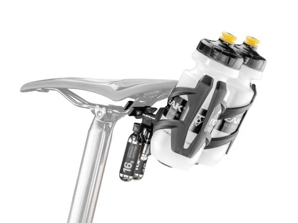 Gọng bình nước gắn sau yên, hỗ trợ gắn đầu bơm CO2 và bình CO2, hiệu Topeak TBU-ELT Tri Backup Elite - Ảnh 2