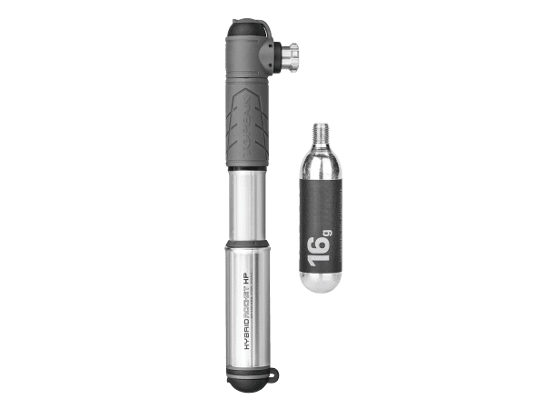Bơm mini cầm tay, kèm chức năng bơm CO2, hiệu Topeak THR-HP2S Hybrid rocket HP - Ảnh 2
