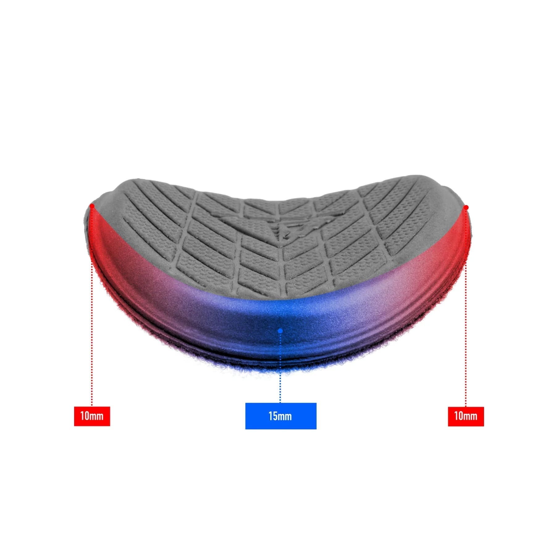 15mm center 10mm edges-1 Miếng đệm cho tay nghĩ hiệu Profile Design ACULT10PAD Ergo/Race Ultra Pad 10mm/ACMER10PAD Ergo+ /Race+ Pad 10mm/F-19 Pad - Ảnh 11