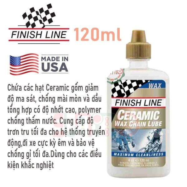 Dầu bôi trơn sên/xích xe đạp Finishline Chain Lube USA 120ml - Ảnh 4
