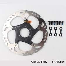 Dĩa thắng RT86 160mm-2 Dĩa thắng Shimano SM-RT86 XT Ice Tec 6-bolt Disc Rotor. E-Bike Rated. Deore XT. 160mm, 180mm 203mm - Ảnh 5