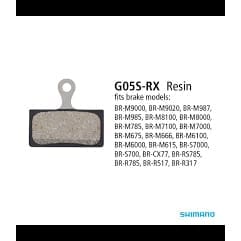 Má thắng G05S-2 Bố thắng, má thắng đĩa MTB Shimano Disc Brake Pad Resin G05S-RX - Ảnh 3