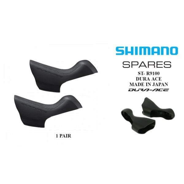 Bọc cao su tay lắc Shimano Dura-Ace ST-R9100, Bracket Cover (ST-R9100), Black, Hàng chính hãng - Ảnh 1