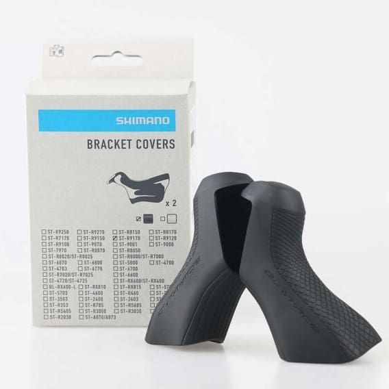 ST-R9170-8 Bọc cao su tay lắc Shimano Dura-Ace ST-R9170 Bracket Cover (ST-R9170), Black, Hàng chính hãng - Ảnh 1