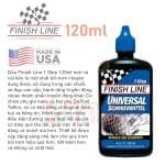 Dầu bôi trơn sên/xích xe đạp Finishline Chain Lube USA 120ml - Ảnh 11