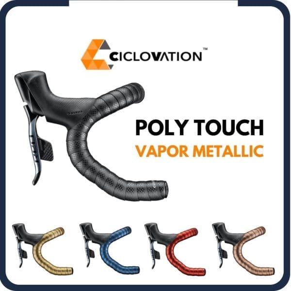 Dây quấn ghidong xe đạp hiệu Ciclovation Poly Touch - Vapor Metallic - Ảnh 1