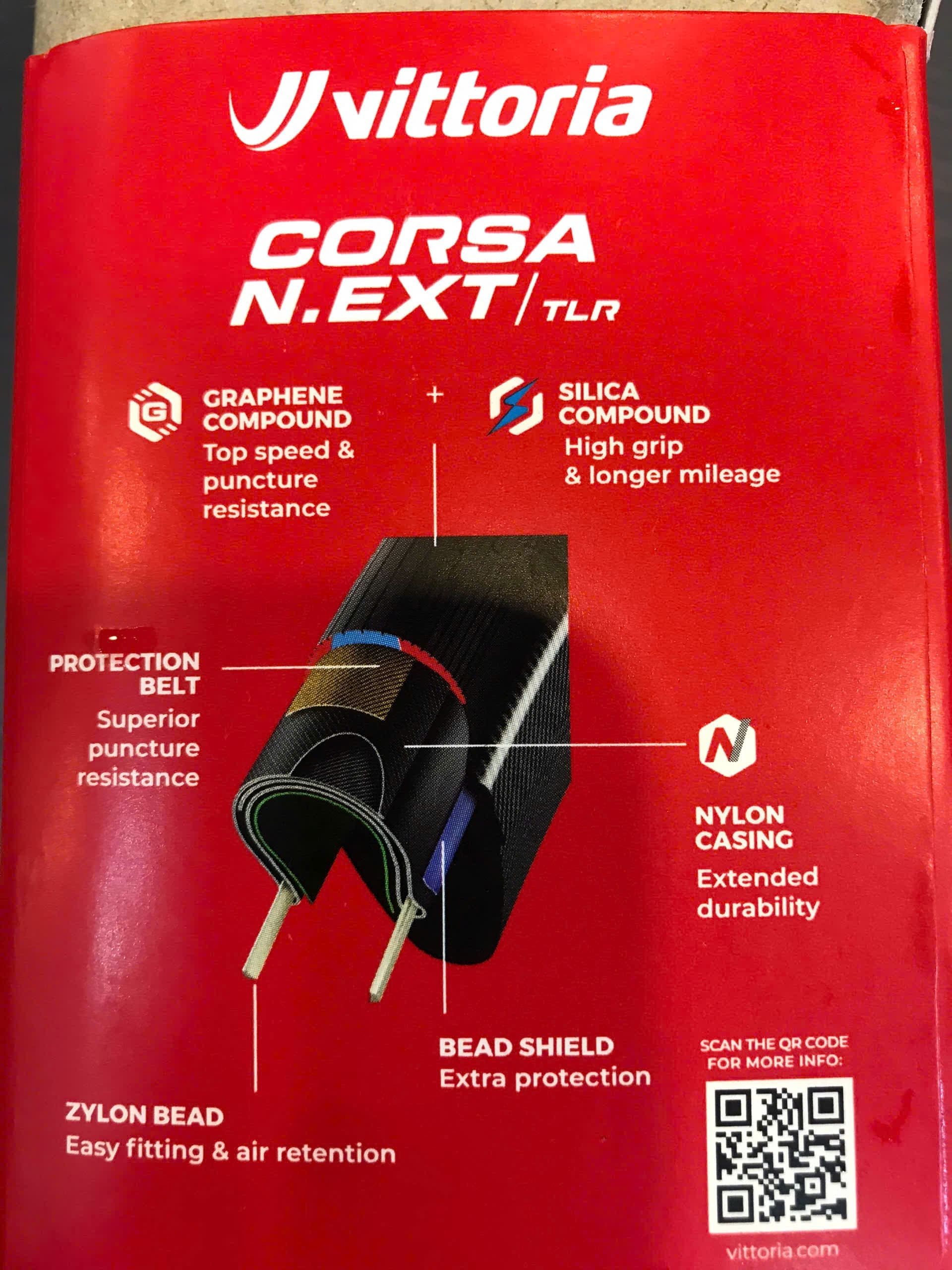 Vỏ Corsa N.ext 700x24c-3 Vỏ xe đạp Vittoria Competition Corsa Next, Tubuless , màu Đen - Ảnh 3