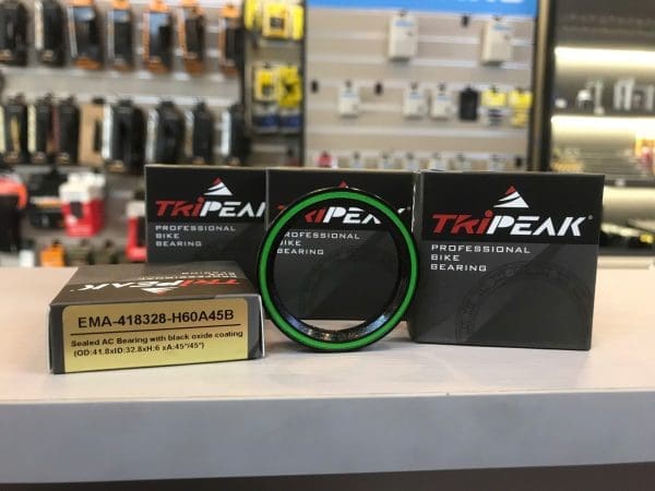 (HS-105) 41.8x32.8x6mm , 45°/45° Tripeak Bạc đạn chén cổ Sealed AC Bearing with black oxide coating - Ảnh 3
