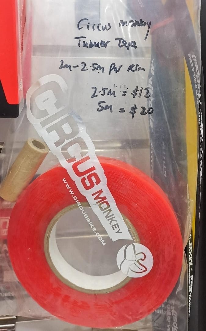 Băng keo dán tubular 50m-2 Keo dán 2 mặt chuyên dán vành/bánh xe vỏ liền ruột Tubular hiệu Circus Monkey, hàng sản xuất và nhập tại taiwan, 50met - Ảnh 2