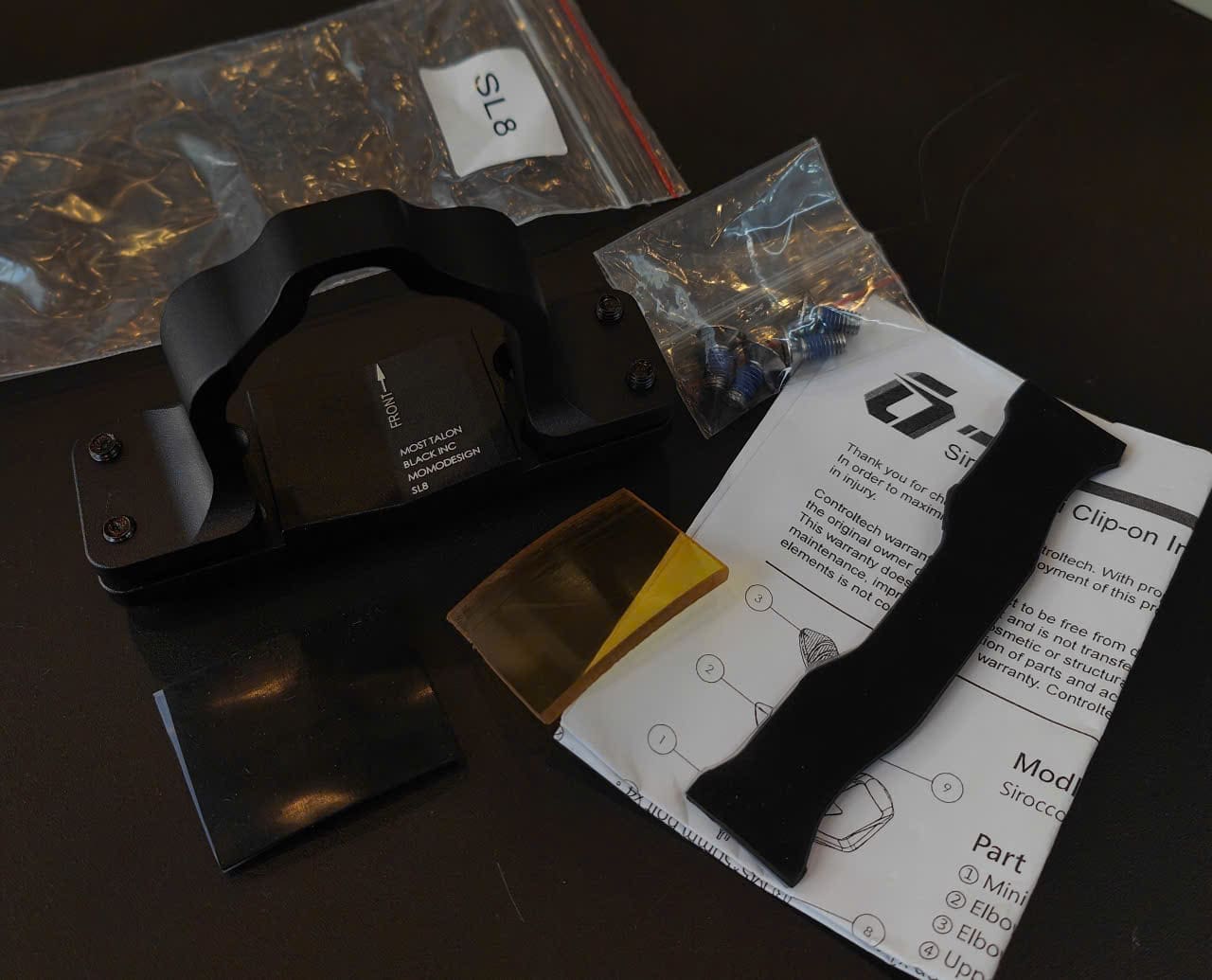 Bộ ngàm cho tay nghĩ TTH-19-01-11-1 Bộ ngàm cho tay nghĩ Controltech Sirocco mini Clip-on TTH-19-01-11 sử dụng ghi đông Roval Rapide (SWorks SL7, SL8) - Ảnh 1