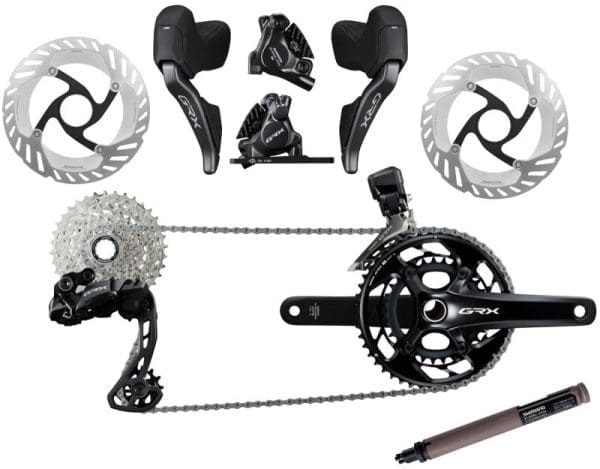 Bộ Groupset xe đạp Shimano GRX-RX825 Di2, 2x12s - Ảnh 1