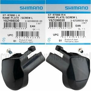 Mặt nạ tay lắc ST-7000-1 Mặt nạ tay lắc Shimano Name Plate R/L Fixing Screw ST-R7000 - Ảnh 1