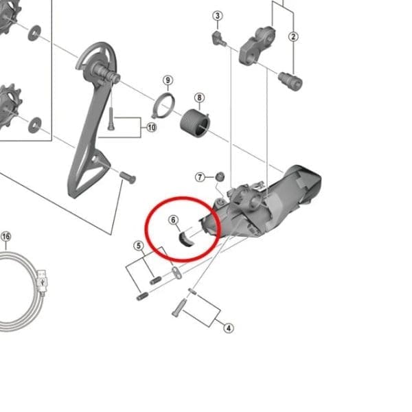 Nắp che lỗ cắm sạc Shimano cho cùi đề R8150/R7150:Y3J145000 / R9250: Y3GK89400 - Ảnh 2