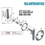 Ốc giò trái cho giò dĩa Shimano Power Y1VU00024 Left Crank Fixing Ring - Ảnh 3