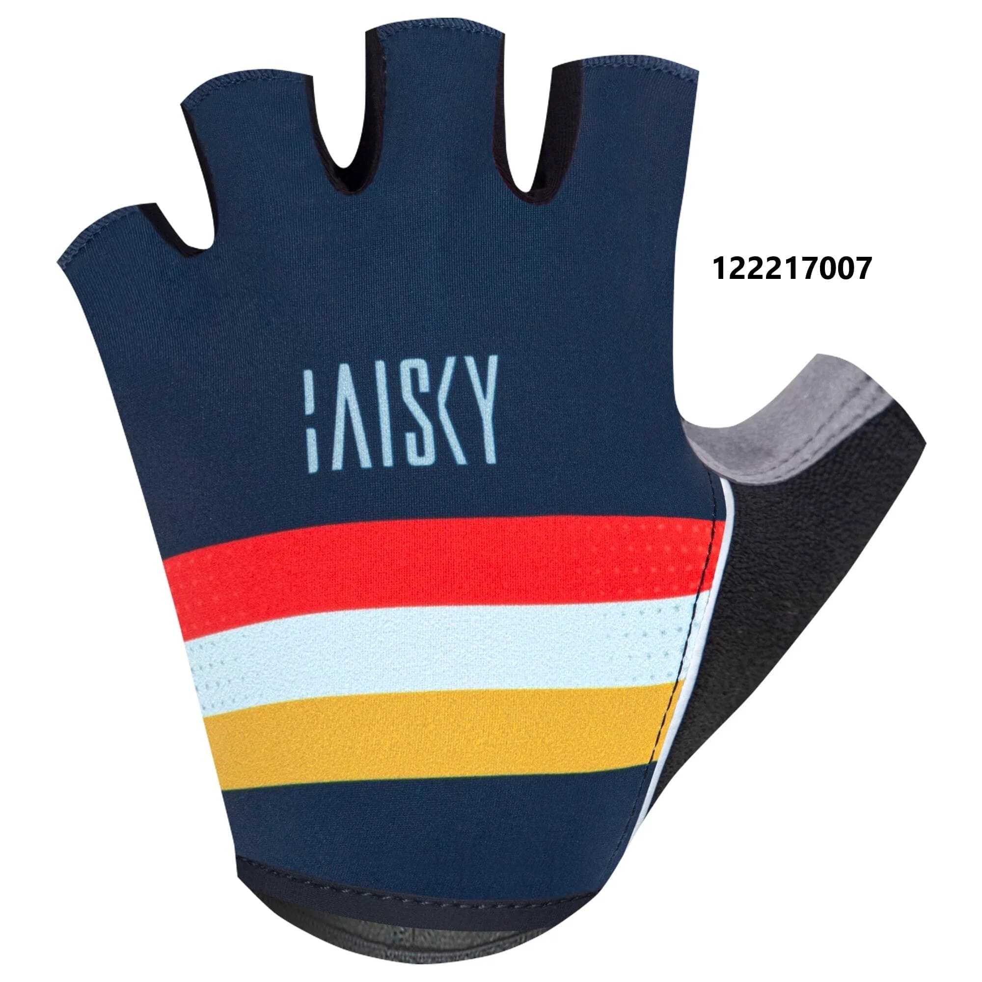 Găng tay Baisky 122217007 Parallel Blue-1 Găng tay đạp xe Baisky Half-Finger, màu Parallel Blue - Ảnh 1