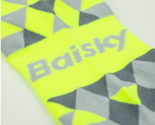 Vớ xe đạp Baisky Sport Socks, freesize, màu Yellow/Gray - Ảnh 5