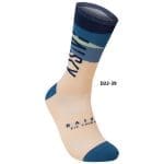 Vớ xe đạp Baisky Sport Socks, freesize, màu Cream/Dark Blue