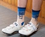 Vớ xe đạp Baisky Sport Socks, freesize, màu Cream/Dark Blue - Ảnh 4