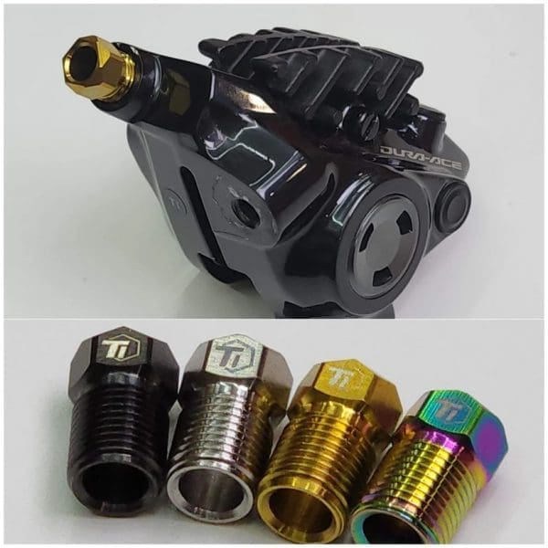 1 con Ốc bắt dây dầu vào heo dầu hiệu Ti-parts, Titanium Hose Nut for Shimano Road & MTB Hydraulic Disc Brake Hose Nut Anti Rust Maintenance Screw Bolt Nut - Ảnh 3