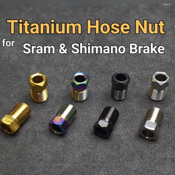 1 con Ốc bắt dây dầu vào heo dầu hiệu Ti-parts, Titanium Hose Nut for Shimano Road & MTB Hydraulic Disc Brake Hose Nut Anti Rust Maintenance Screw Bolt Nut - Ảnh 4