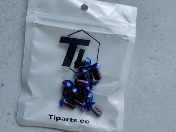 1 con Ốc dĩa thắng hiệu Ti-parts, Titanium Disc Brake Rotor Bolt M5 T25 Ebike Shimano & Sram Magura Birdy Torx MT5 MT7 M9120 M8120 M8100 M8000 M7100 Ti-Parts - Ảnh 8