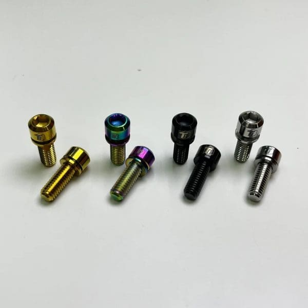 1 con Ốc potang hiệu Ti-parts Titanium M5 Narrow Head Stem Bolt Ti-Parts M5x20 Aero Handlebar Road/MTB - Ảnh 2