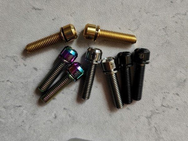 1 con Ốc potang hiệu Ti-parts Titanium M5 Narrow Head Stem Bolt Ti-Parts M5x20 Aero Handlebar Road/MTB - Ảnh 6