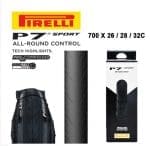 1 cái Vỏ/Lốp xe đạp Pirelli P7 Sport Roadbike Tire size 700 Clincher Road Bike Race All Round Tyre Black - Ảnh 3