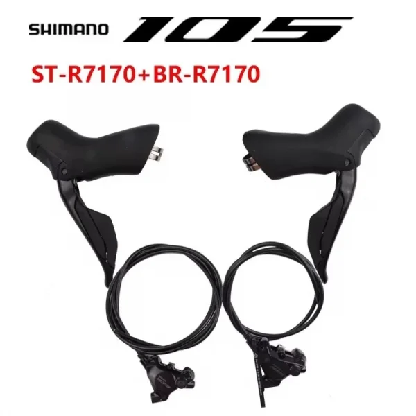 Cặp tay lắc kèm heo dầu 12speed Shimano 105 Disc ST-R7170+BR-R7170 Disc Brake/Shifter & Caliper - Ảnh 1