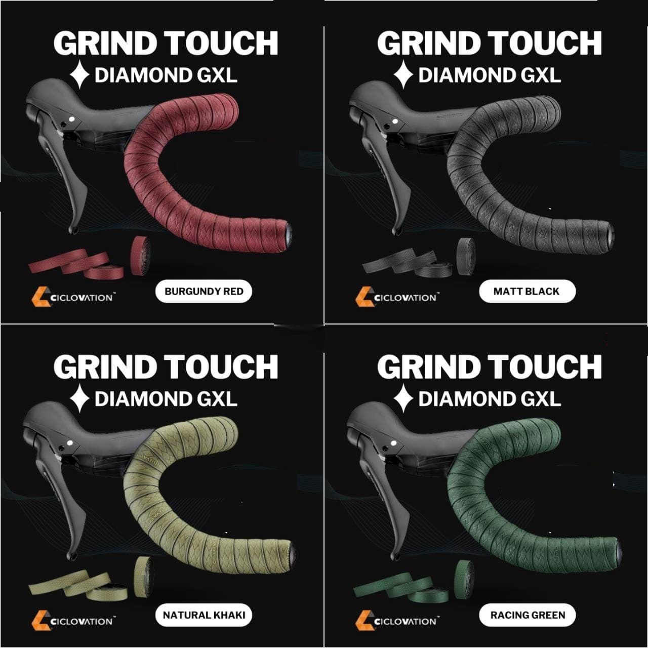 Grind Touch Grind Touch - Diamond GXL nhiều màu-1 Dây quấn ghidong xe đạp hiệu Ciclovation Grind Touch | Diamond GXL - Ảnh 1